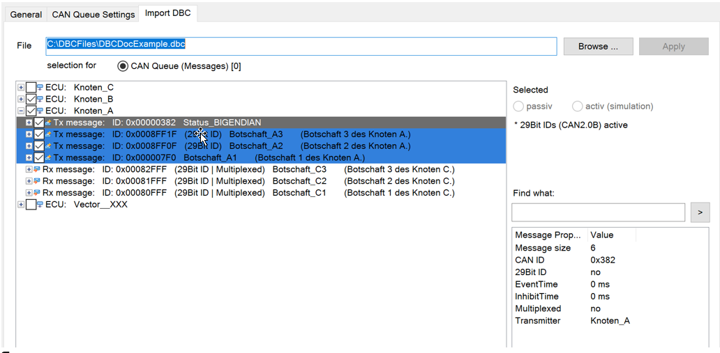 Import tab 1: