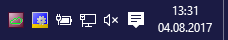 System tray 3:
