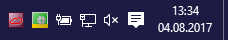 System tray 4: