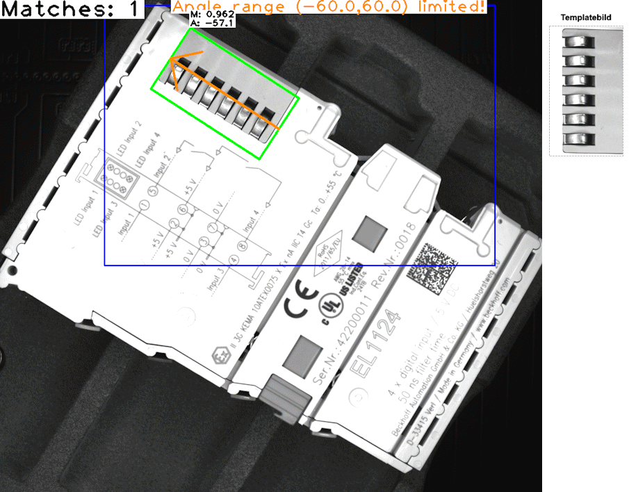 Walsh template matching with rotation 3: