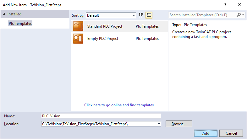 Creating a PLC project 2:
