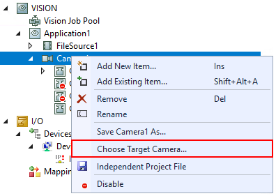 GigE Vision Camera objects 1: