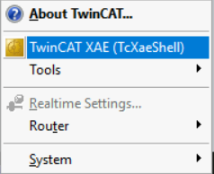 Creating the TwinCAT project 1: