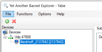 Testing BACnet using a BACnet Explorer 4: