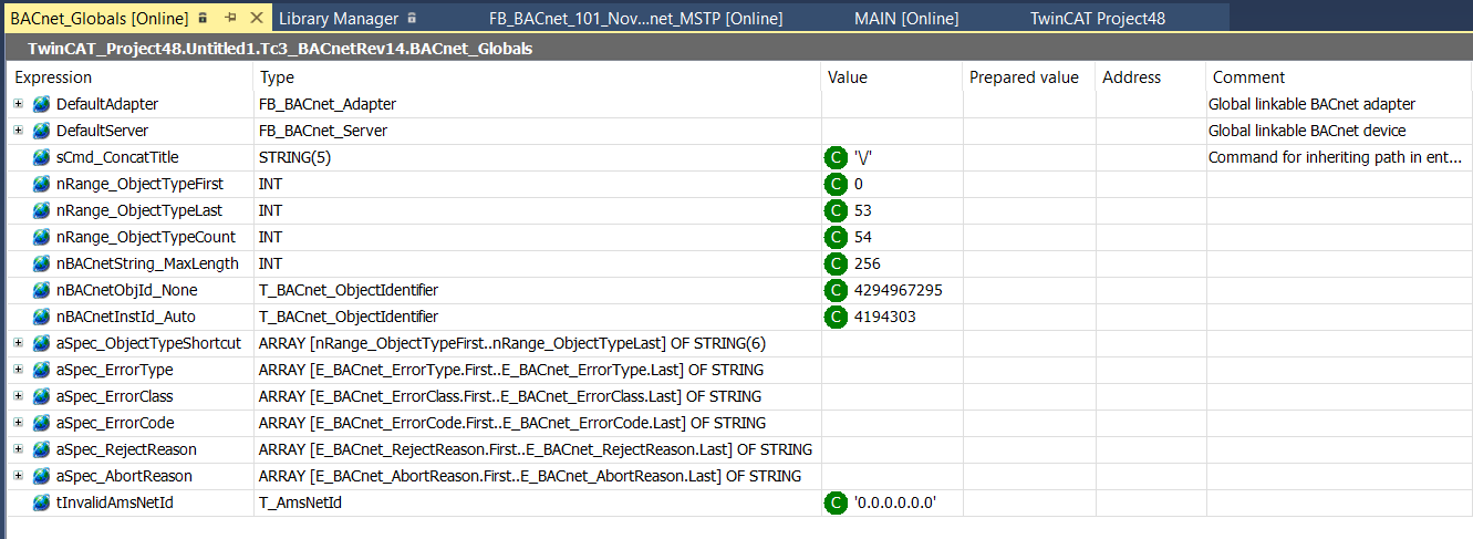 BACnet_Globals 1: