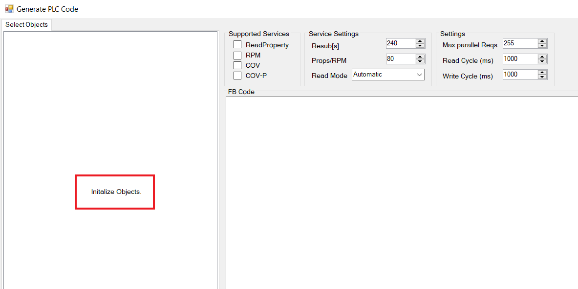 The client FB Code dialog 2: