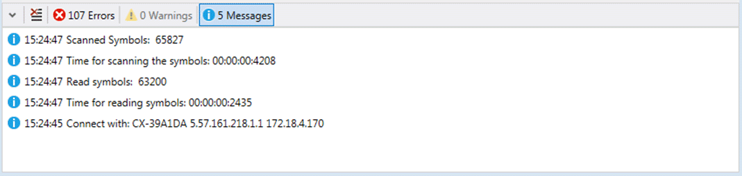 Output window 1: