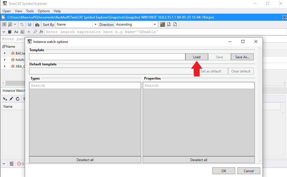 Open Instance Watch Template 3: