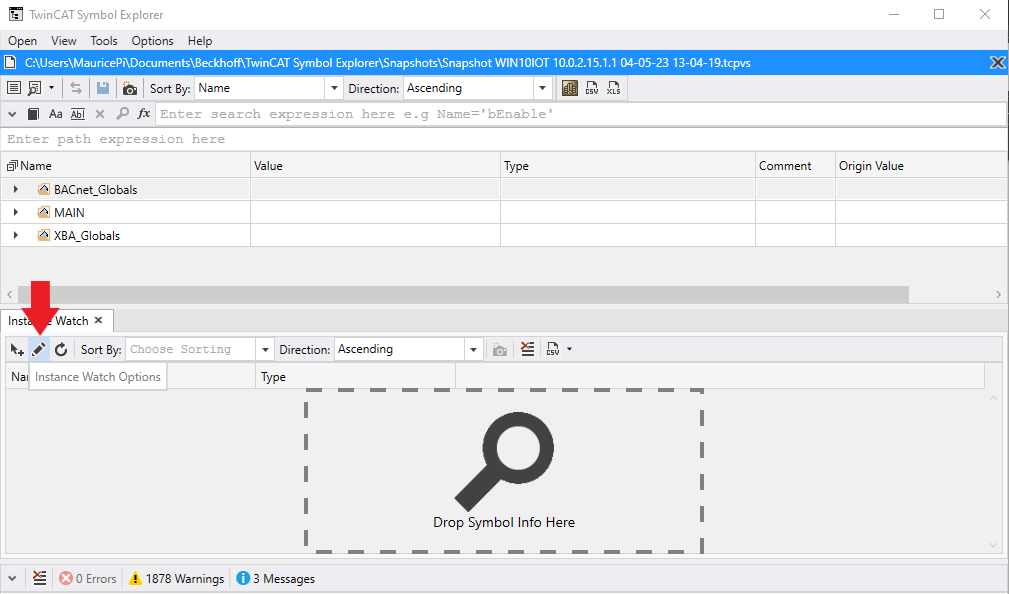 Open Instance Watch Template 2: