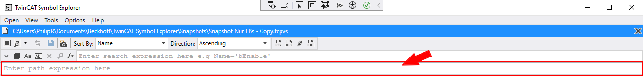 Symbol Quick Navigation Bar 1: