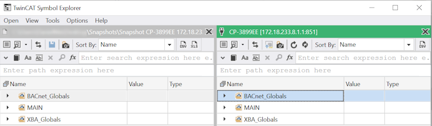 Back up and restore BACnet ObjectIDs with snapshot 8: