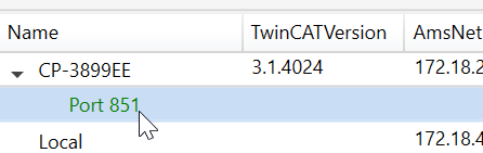 Instance view for parameterization of AI and AO objects 1: