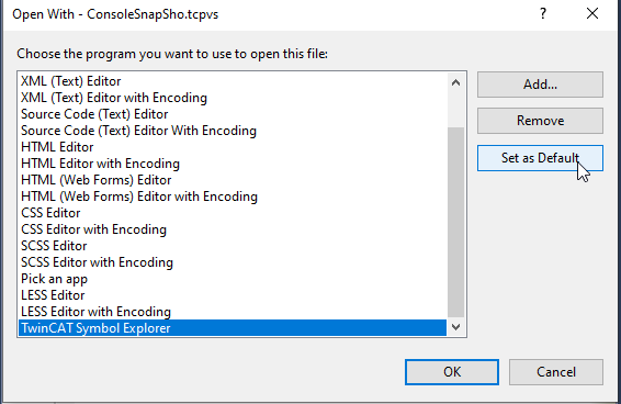 Opening snapshots from Visual Studio and the XAE Shell 5: