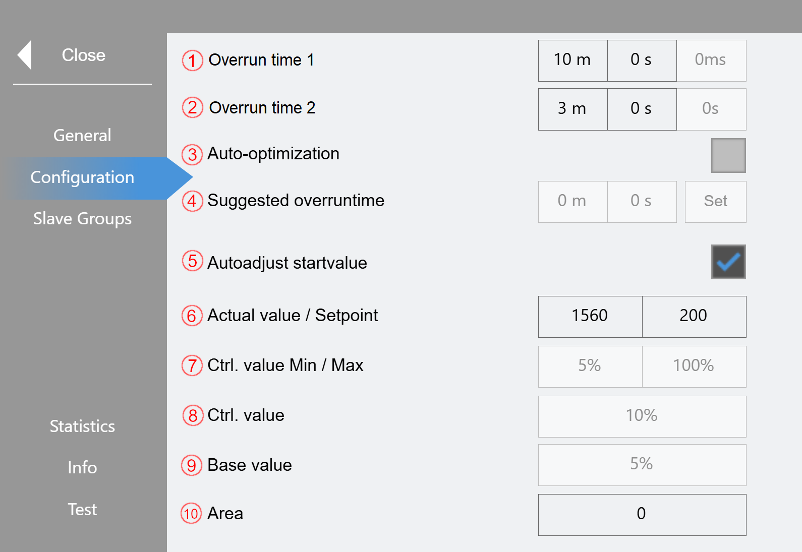 "Groups" submenu 2: