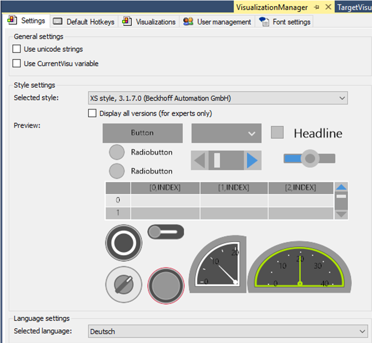 Setting up the visualization 2: