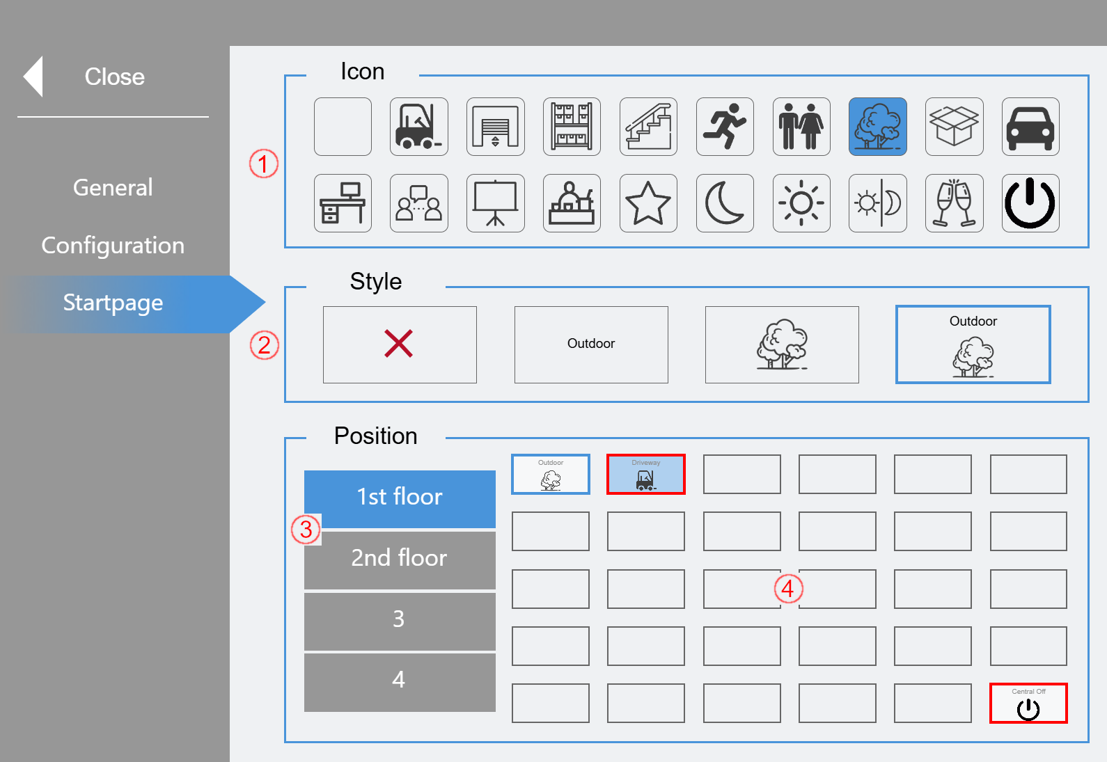 "Switches" submenu 3: