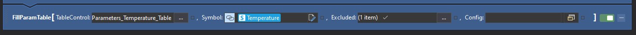 FillParamTable 1: