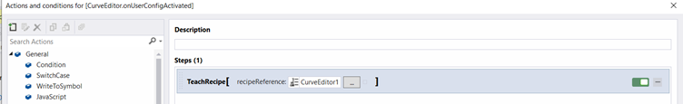 Using Recipe Management with the Curve Editor 7: