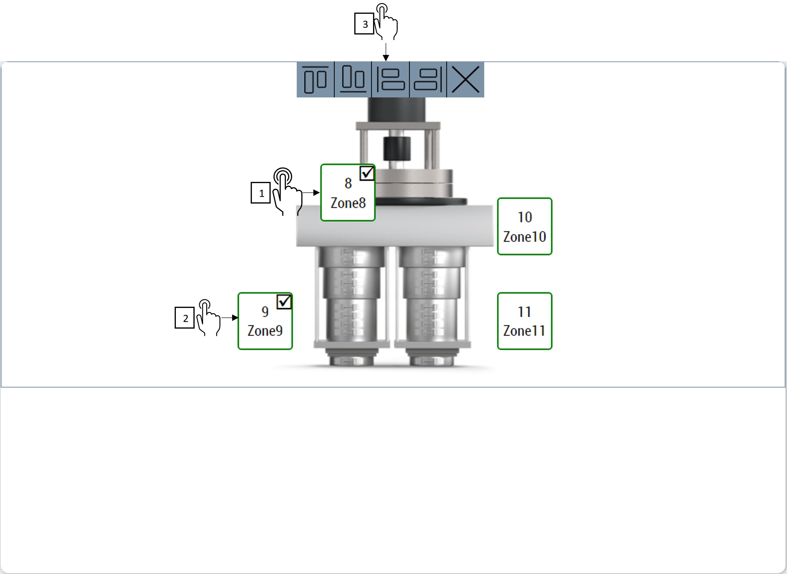 Align multiple zones 1: