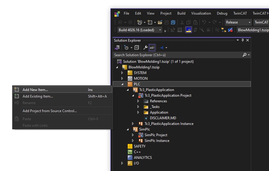 Setup of PLC debugging 1: