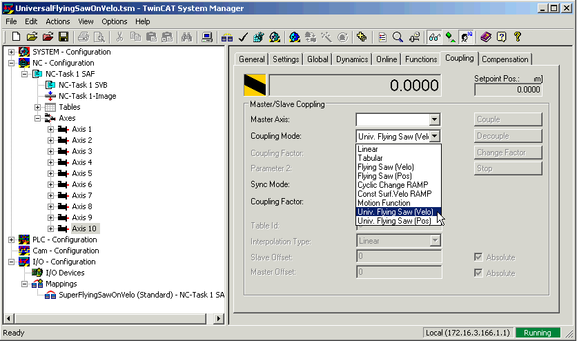 Operation from the System Manager 1:
