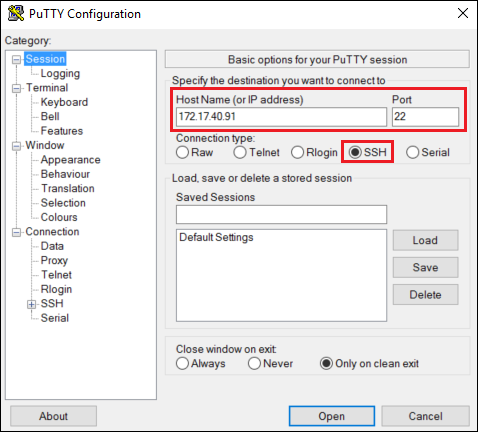 Remote access with SSH 2:
